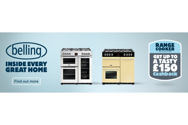 Up to £150 Cashback on Belling Farmhouse and Cook Centre Range Cookers