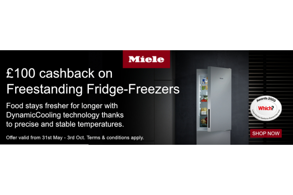 £100 cashback on all Miele freestanding fridge freezers