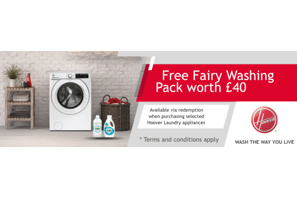 FREE FAIRY WASHING PACK WORTH £40 WITH HOOVER