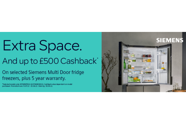 Cashback on Siemens 'Multi-Door' Fridge Freezers