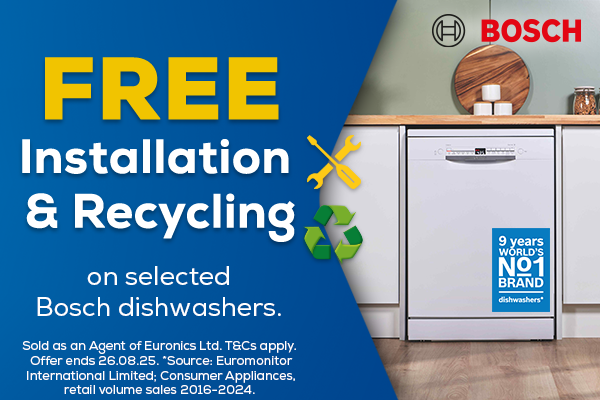Bosch Freestanding Dishwasher Free Install and Recycling