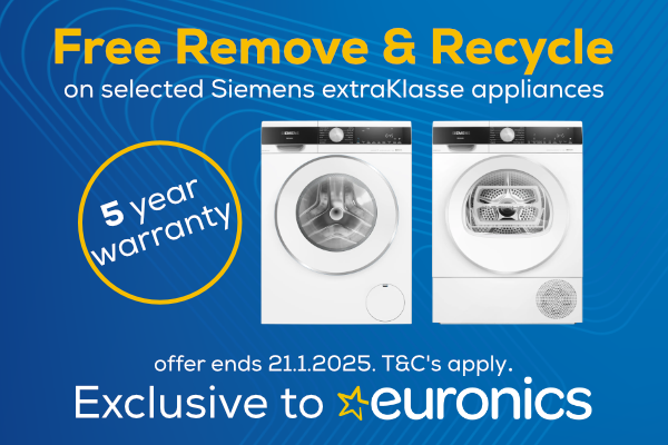Free Remove and Recycle with Siemens extraKlasse