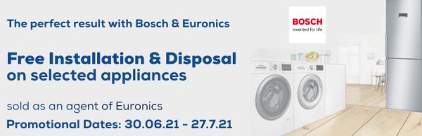 Free Installation and Recycling on Selected Bosch Appliances