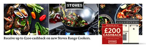 Redeem up to £200 cashback with Stoves Range Cooker Collection